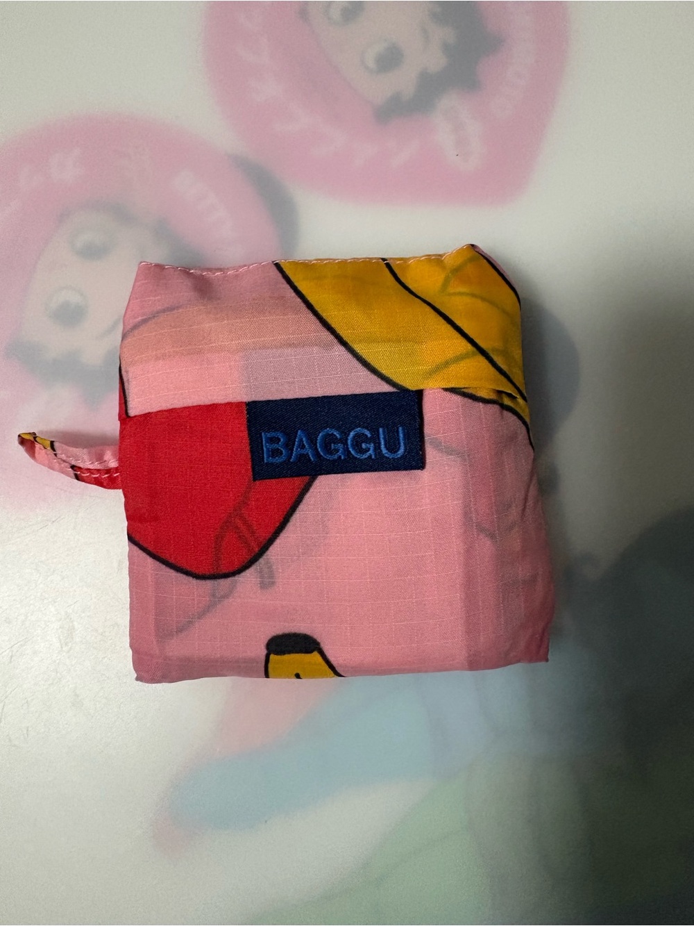 BAGGU mini reusable bag in Banana apple print